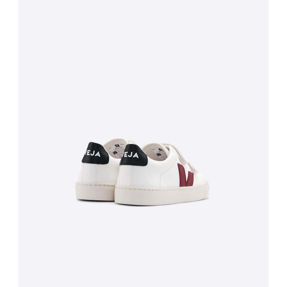 Kids' Veja ESPLAR CHROMEFREE Shoes White/Black/Red | SG 727FDN